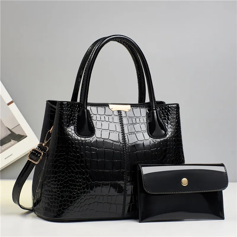 Crocodile pattern handbag