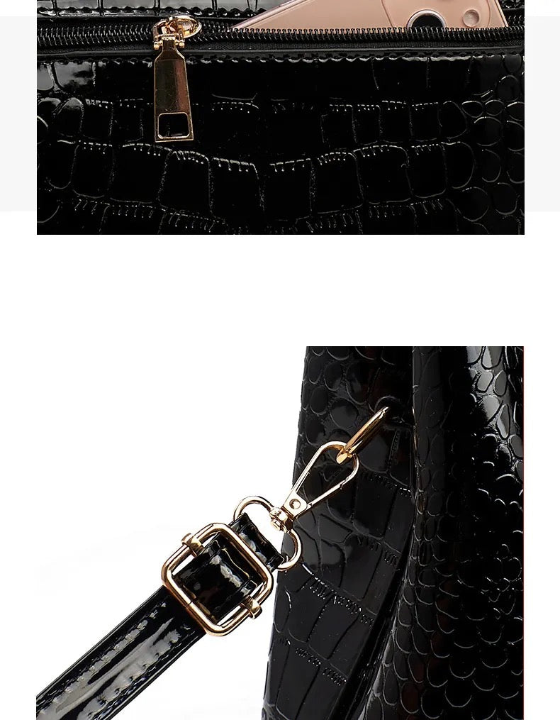 Crocodile pattern handbag