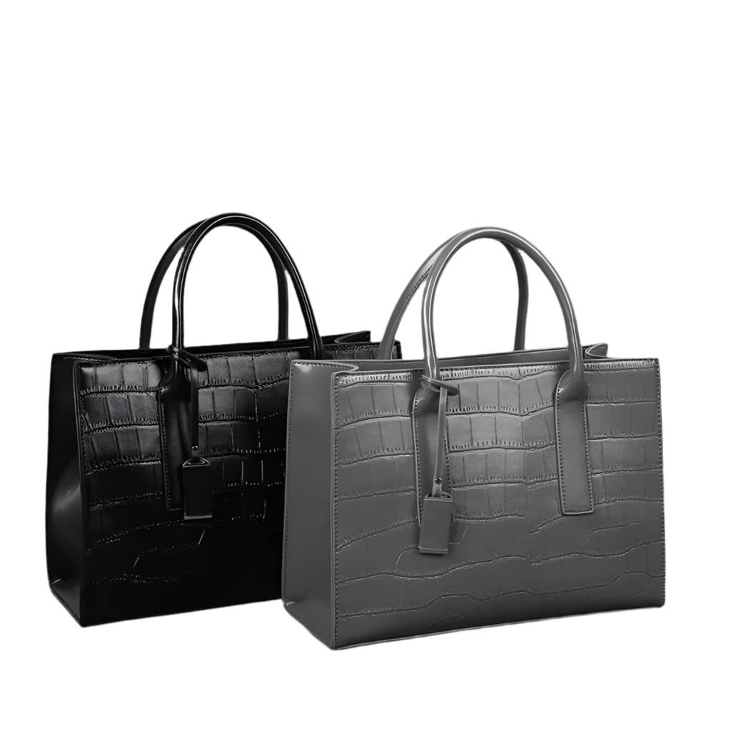 Women fashion large capacity crocodile pattern handbag