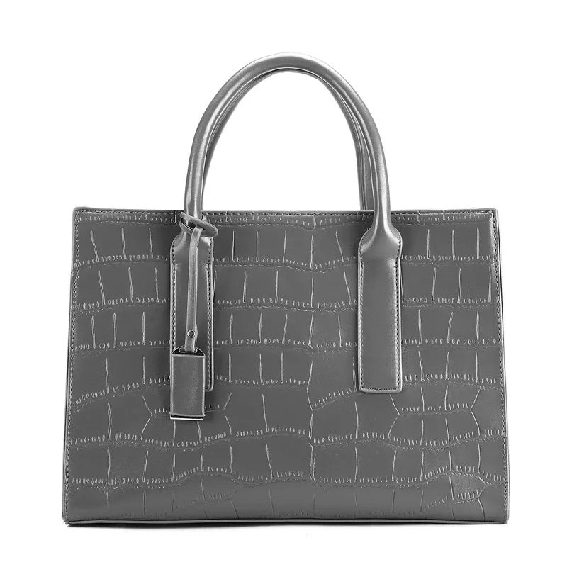 Women fashion large capacity crocodile pattern handbag