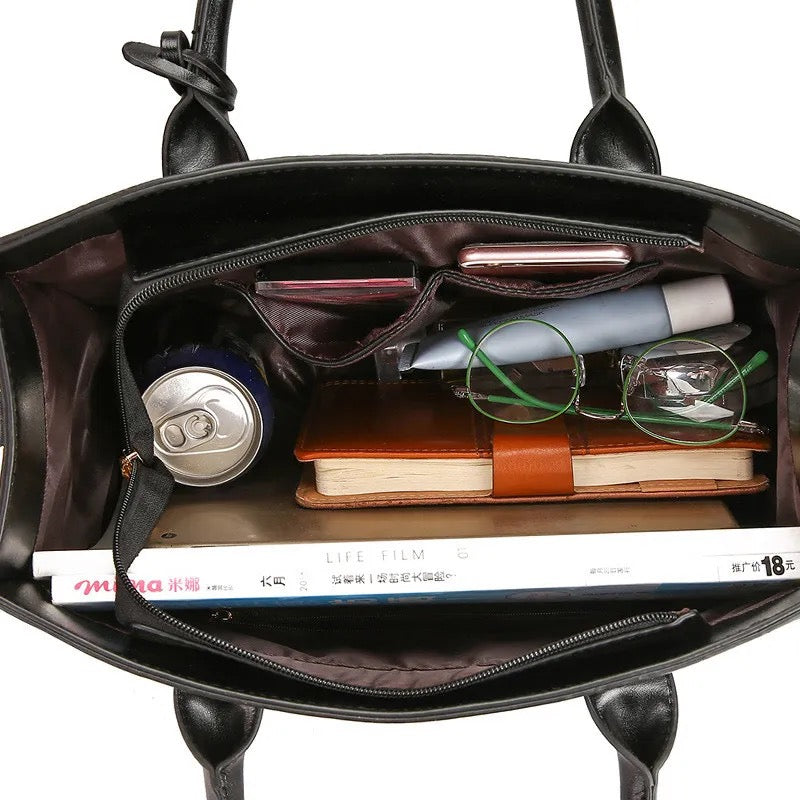 Women fashion large capacity crocodile pattern handbag